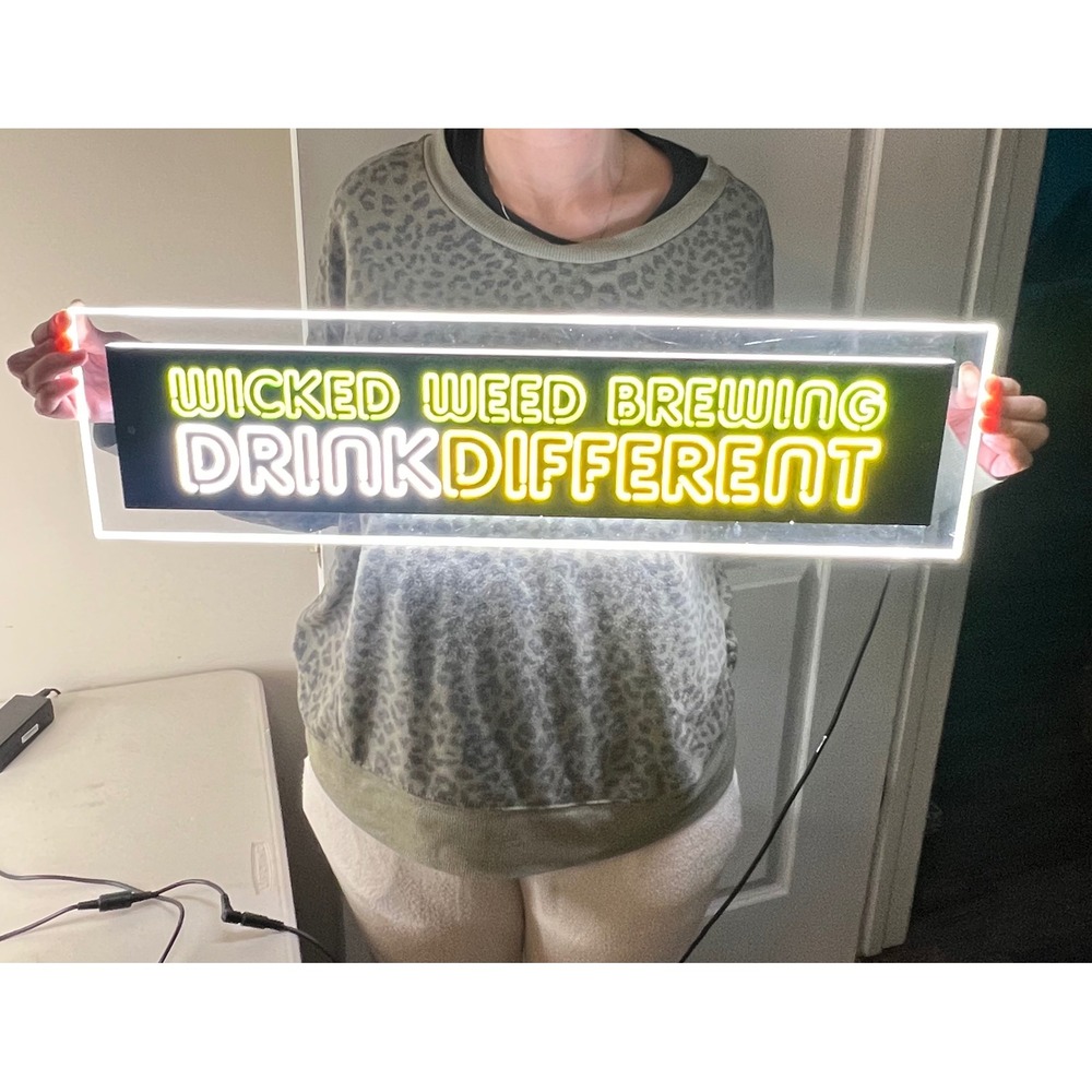 Wicked Weed Brewing LED Sign Acrylic Drink Different Beer Bar Light 26"x5"